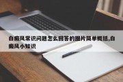 白癜风常识问题怎么回答的图片简单概括,白癜风小知识